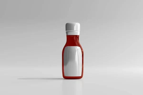 Изолированный Кетчуп Рендеринг Бутылки Соуса — стоковое фото