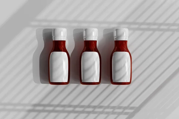 Izolált Ketchup Vagy Szósz Palack Renderelés — Stock Fotó
