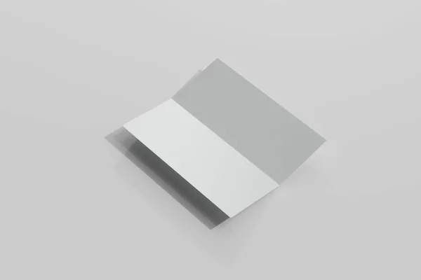 Ізольований Розмір Двоскладної Брошури Рендерингу — стокове фото