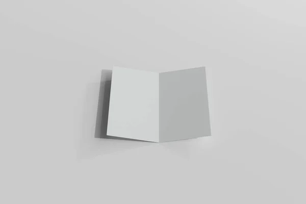 Tamaño Aislado Folleto Fold Renderizado — Foto de Stock