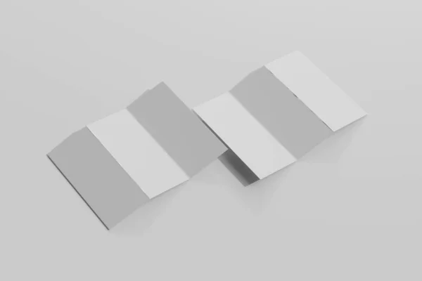 Απομονωμένο Μέγεθος Tri Fold Φυλλάδιο Αποτύπωση — Φωτογραφία Αρχείου
