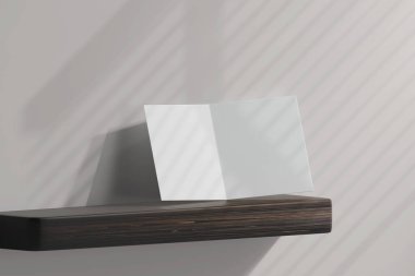 İzole Meydan Çift Katlama Broşürü 3B Hazırlama