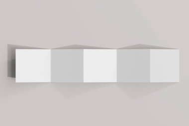 İzole edilmiş 5. Kare Broşür 3 boyutlu Hazırlama