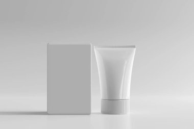 İzole edilmiş Kozmetik Krem Tüpü 3D Yapılandırma