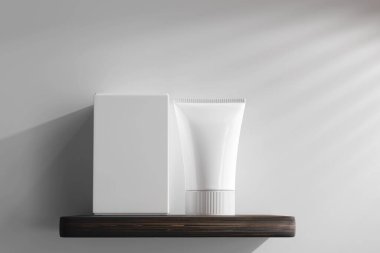 İzole edilmiş Kozmetik Krem Tüpü 3D Yapılandırma