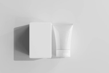 İzole edilmiş Kozmetik Krem Tüpü 3D Yapılandırma