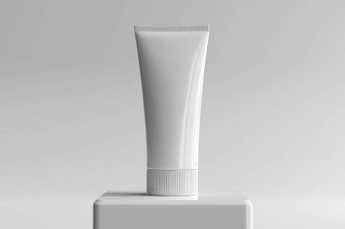 İzole edilmiş Kozmetik Krem Tüpü 3D Yapılandırma