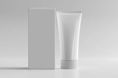 İzole edilmiş Kozmetik Krem Tüpü 3D Yapılandırma
