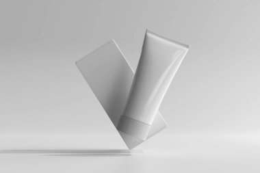 İzole edilmiş Kozmetik Krem Tüpü 3D Yapılandırma