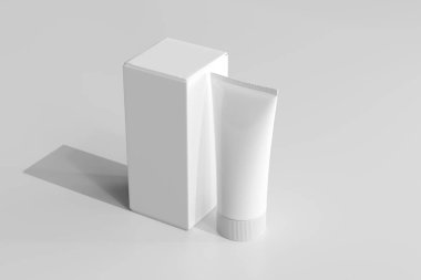 İzole edilmiş Kozmetik Krem Tüpü 3D Yapılandırma