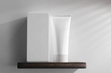 İzole edilmiş Kozmetik Krem Tüpü 3D Yapılandırma