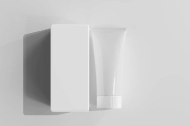 İzole edilmiş Kozmetik Krem Tüpü 3D Yapılandırma