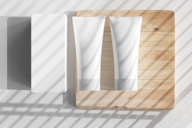İzole edilmiş Kozmetik Krem Tüpü 3D Yapılandırma