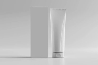İzole edilmiş Kozmetik Krem Tüpü 3D Yapılandırma
