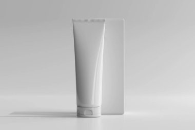 İzole edilmiş Kozmetik Krem Tüpü 3D Yapılandırma