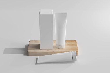 İzole edilmiş Kozmetik Krem Tüpü 3D Yapılandırma