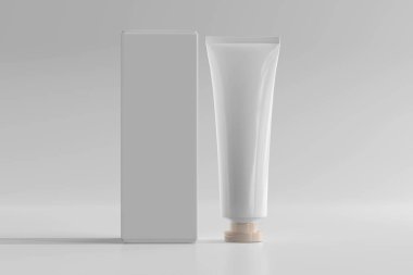 İzole edilmiş Kozmetik Krem Tüpü 3D Yapılandırma
