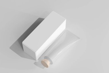 İzole edilmiş Kozmetik Krem Tüpü 3D Yapılandırma