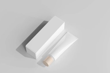 İzole edilmiş Kozmetik Krem Tüpü 3D Yapılandırma
