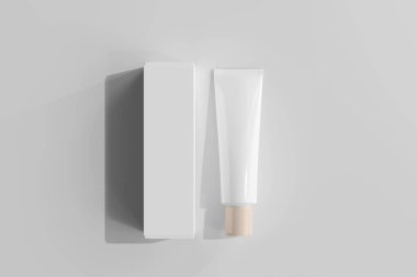 İzole edilmiş Kozmetik Krem Tüpü 3D Yapılandırma