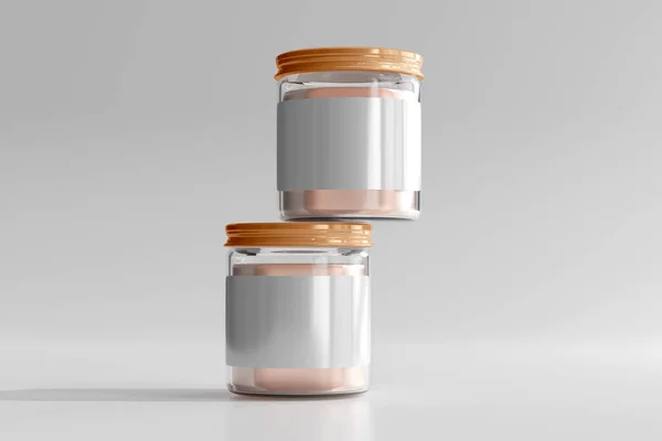 독자적 화장품 Jar 렌더링 — 스톡 사진