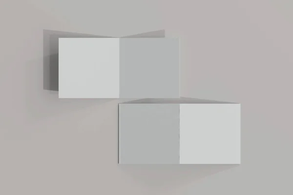 Изолированная Брошюра Square Fold Rendering — стоковое фото
