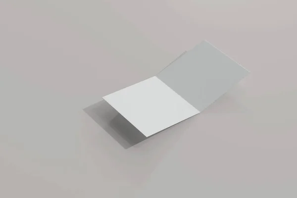 Geïsoleerde Square Fold Brochure Rendering — Stockfoto
