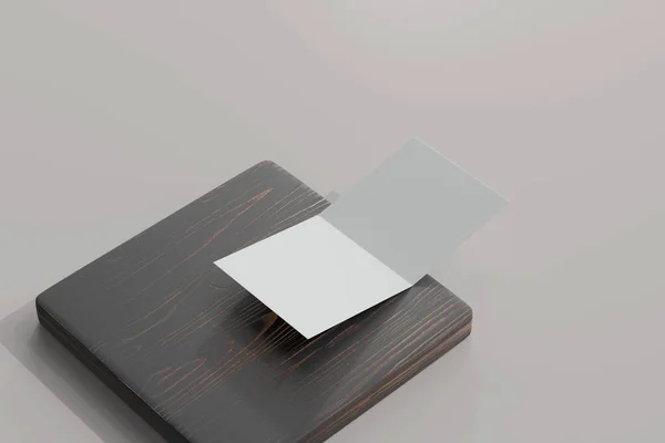 Изолированная Брошюра Square Fold Rendering — стоковое фото