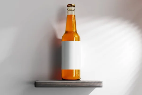 Glass Beverage Bottle with Empty Label