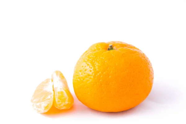 Tangerine (Mandarine) on a White Baclground — Stock Photo, Image