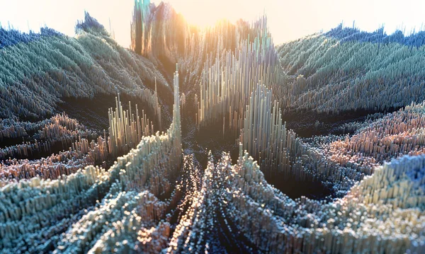 Абстрактний Барвистий Фон Цифрове Мистецтво Природи Абстрактний Топографічний Ландшафт Природи — стокове фото