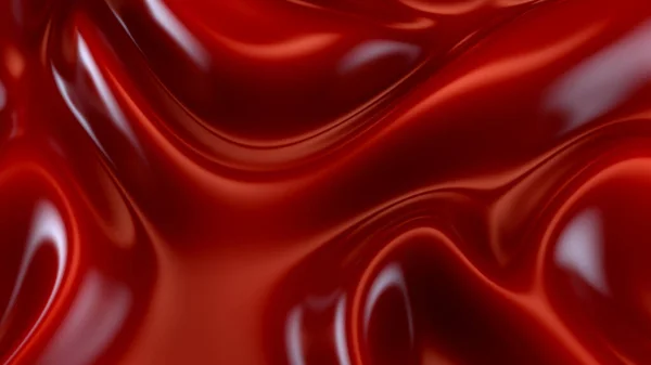 赤い生地の背景 生地の美しい滑らかな折り目 広告の背景 3Dレンダリング — ストック写真