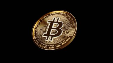 Bitcoin altın sikke ve altın. Dijital para birimi. Kripto para birimi konsepti. Para ve finans sembolü. Kripto çizimi. 3B görüntüleme.