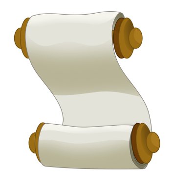 Kağıt - izole karikatür kaydırma