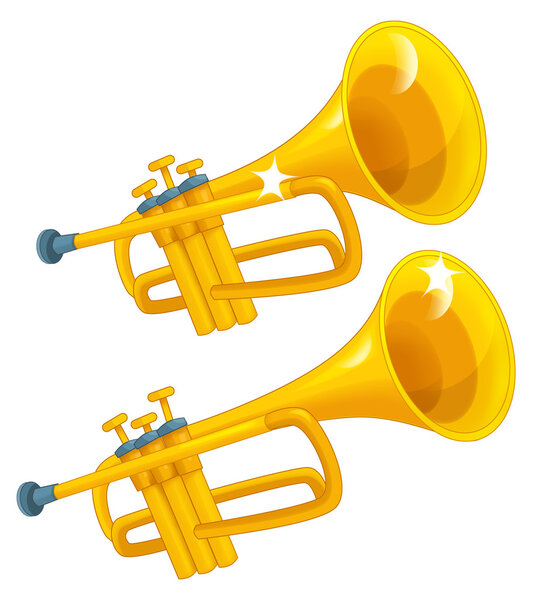 Cartoon trumpet - isolated