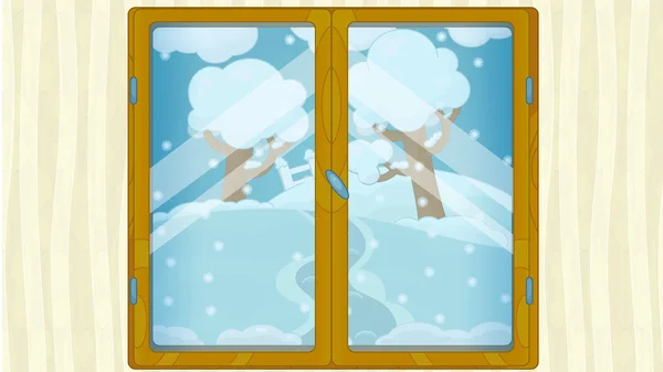 weather in the window - winter - snowy