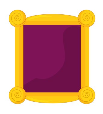 Çizgi film klasik çerçeve - çocuklar için illüstrasyon izole-