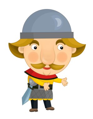 İzole karikatür knight-