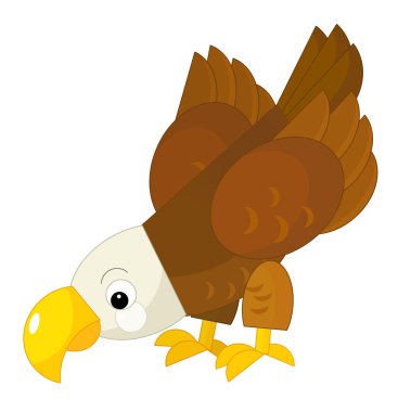 Çizgi film çocuklar için - izole - illüstrasyon kartal