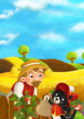 çitin duran ve kediye konuşan adam 