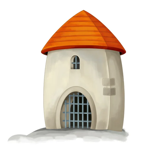 Castelo dos desenhos animados - isolado - ilustração para as crianças — Fotografia de Stock