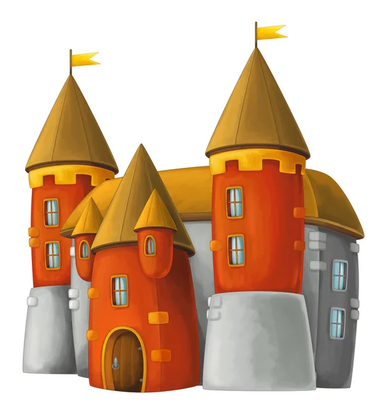 Cartoon slott - isolerade - illustration för barn — Stockfoto
