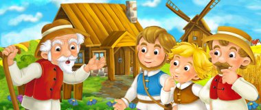 İhtiyar ayakta ve konuşuyor ya da birisi tebrik