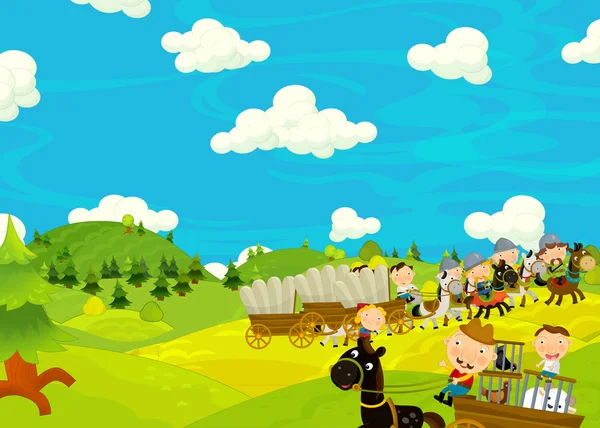 Cartoon scen - bakgrund för olika användning — Stockfoto