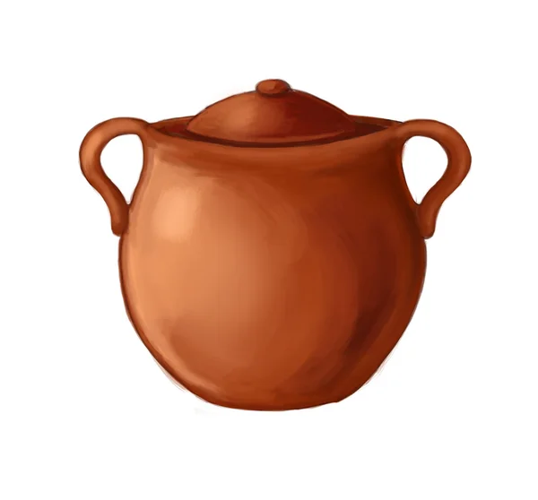 Cartoon kitchenware - pot — Stock Photo, Image