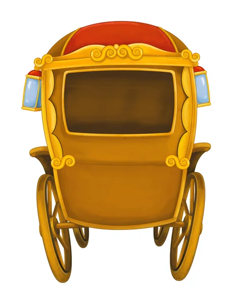 Carruagem de desenhos animados - transporte - isolado - ilustração para crianças — Fotografia de Stock