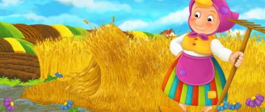 Çiftçi kadın çalışmaları sırasında sahada dinlenme