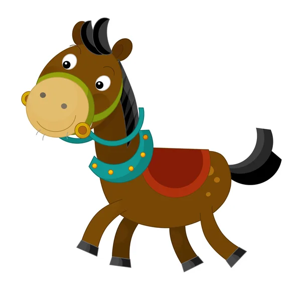 Cartoon paard - geïsoleerd - illustratie voor de kinderen — Stockfoto