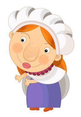 Çizgi film kadın - izole