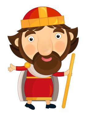 Karikatür mutlu ve komik Kral 